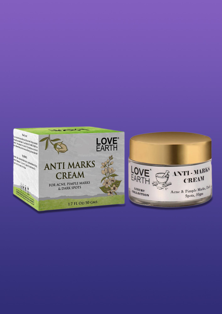 Love Earth Anti Marks Cream With Van Haldi Turmeric For Acne, Scar Removal