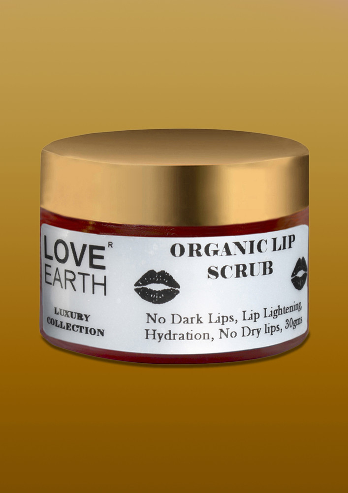 Love Earth Organic Lip Scrub With Shea Butter And Vitamin-e For Lip Hydration And Repair 30gm