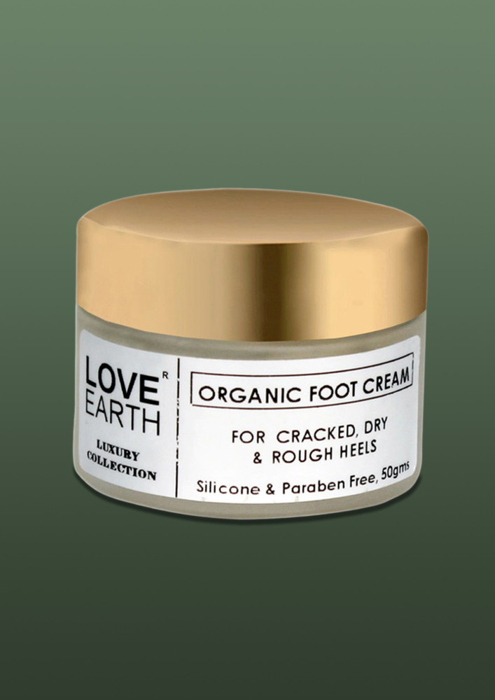 Love Earth Organic Foot Cream With Green Tea & Jojoba Oil(simmondsia Chinensis) For Skin Hydration And Soft Skin 50gm