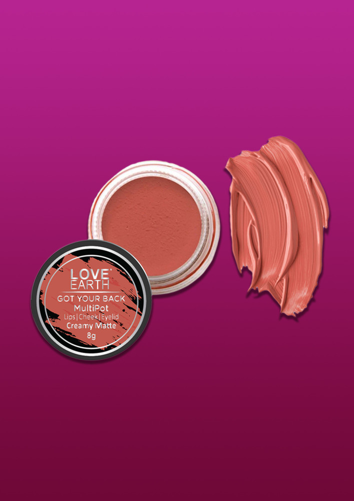 Love Earth Lip Tint & Cheek Tint Multipot-got Your Back With Richness Of Essential Oils And Vitamin E For Lips, Eyelids & Cheeks