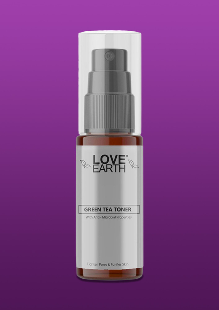 Love Earth Green Tea Toner With Richness Of Green Tea And Essential Oil For Hydrating, Nourishing And Moisturised Skin, Suitable For All Skin Types 100ml