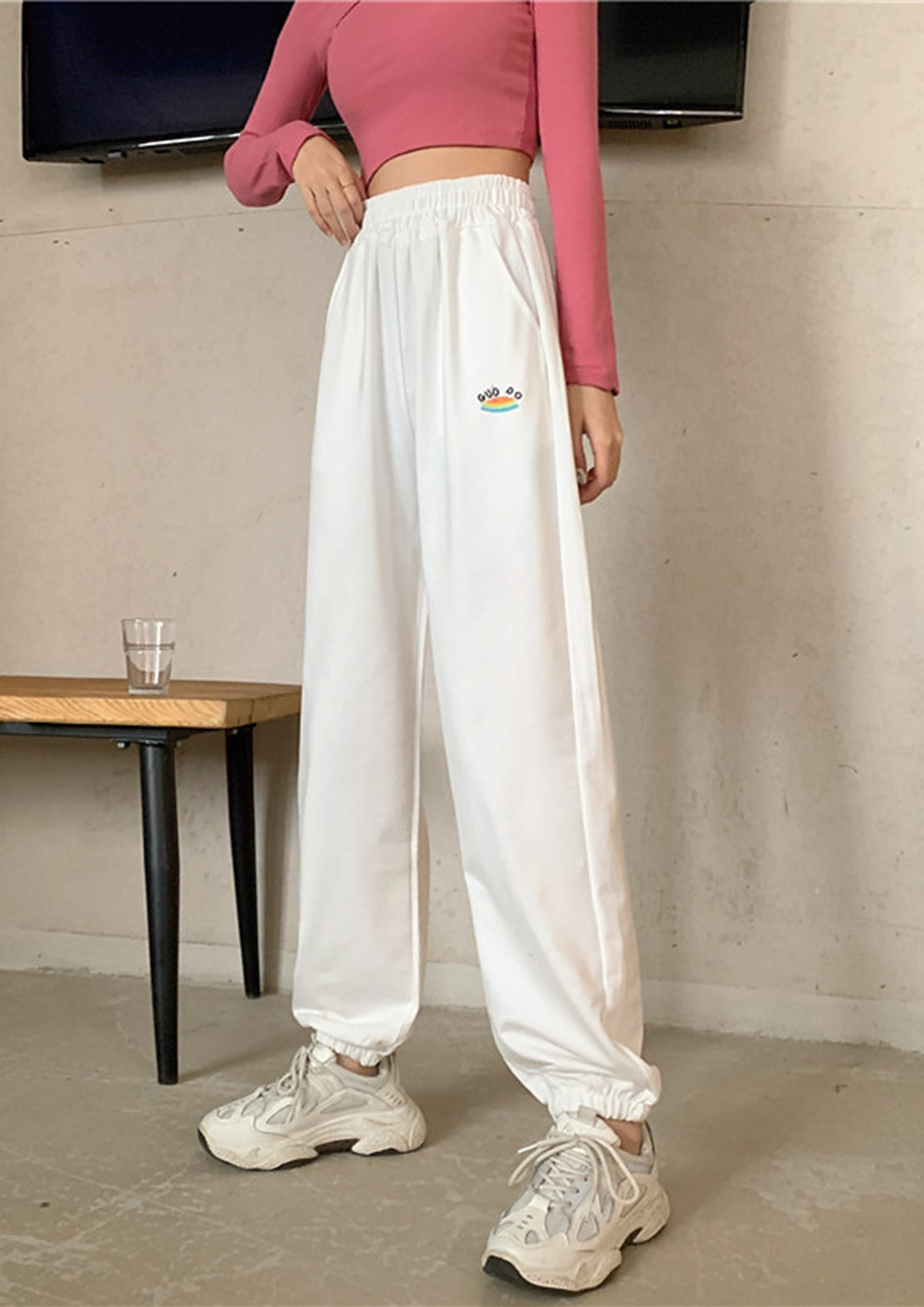 Buy CHILL SCENE WHITE JOGGERS for Women Online in India