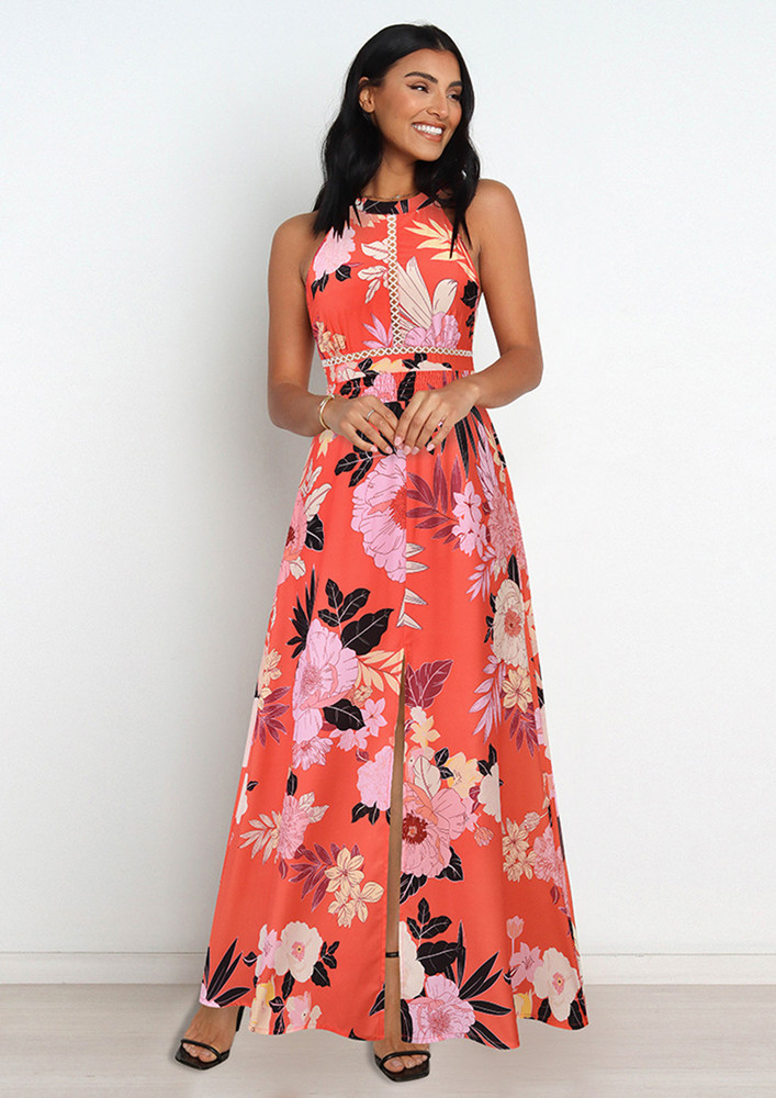 Blooming High Red Floral Dress
