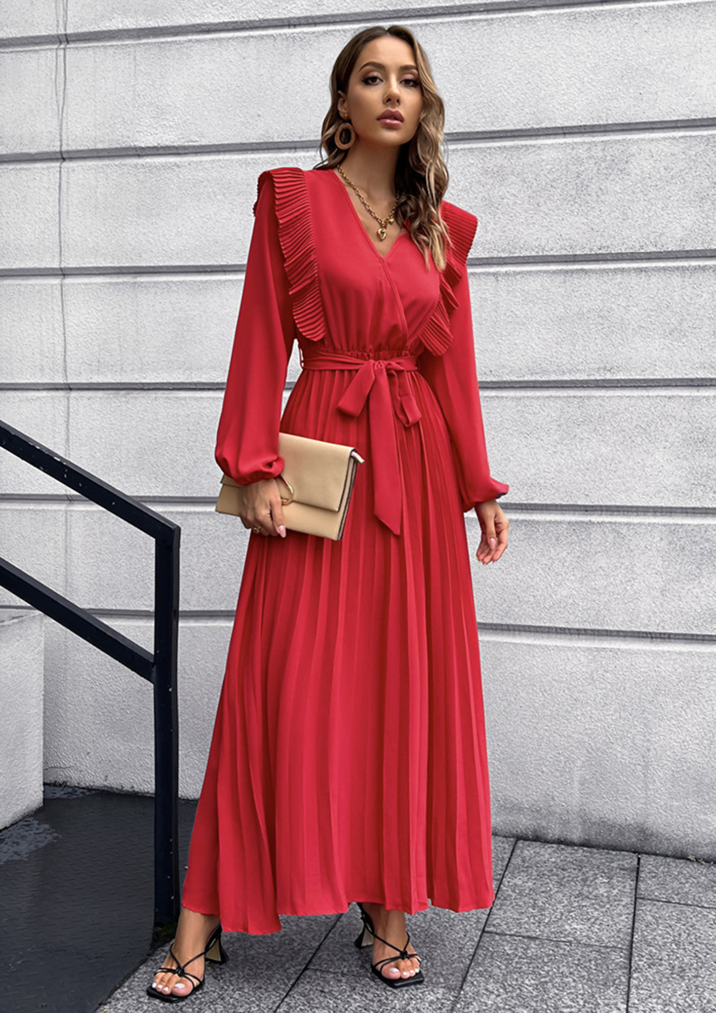 ELEGANCE IS HERE RED DRESS