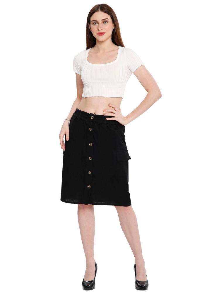Shoppertree Black Skirt for women's