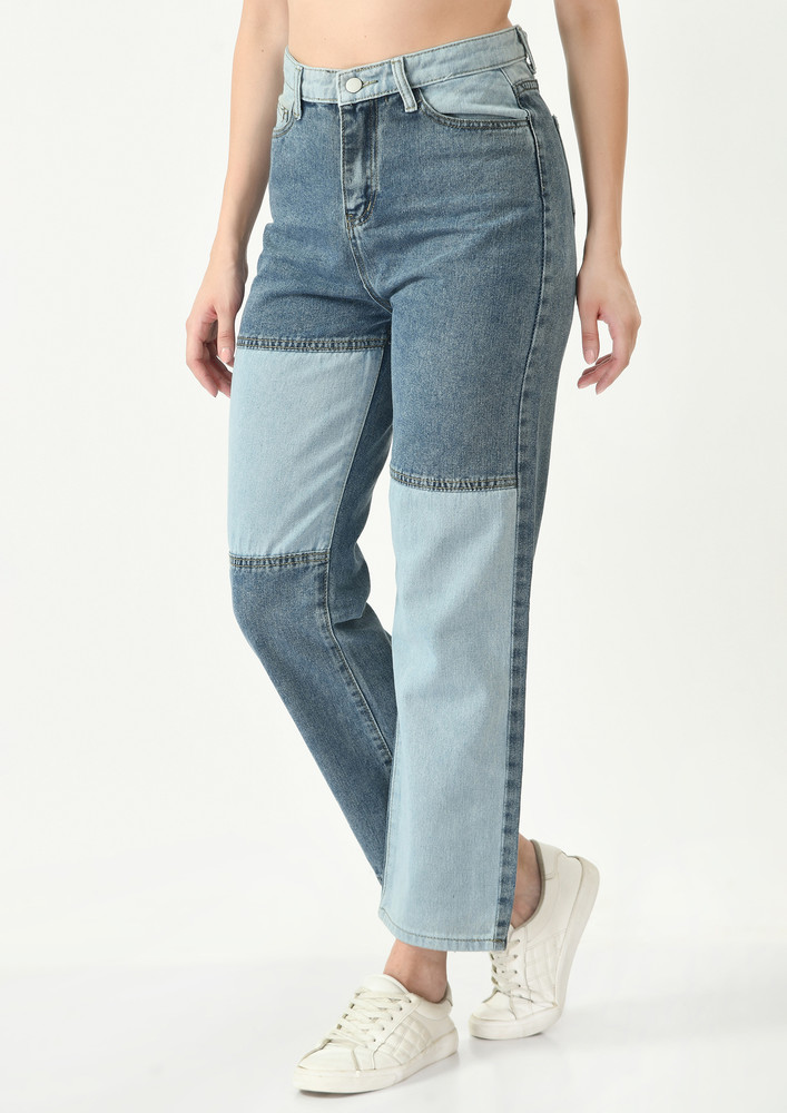 Patch Straight Denims