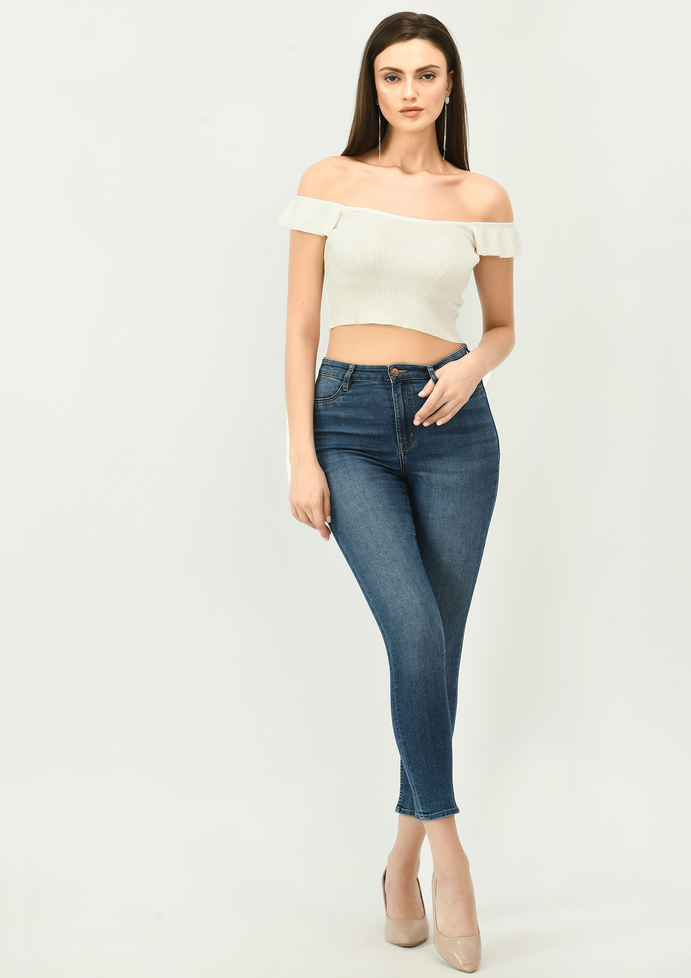 Buy Magenta Square Neck Flutter Sleeves Crop Top Online at Best Prices in  India - JioMart.