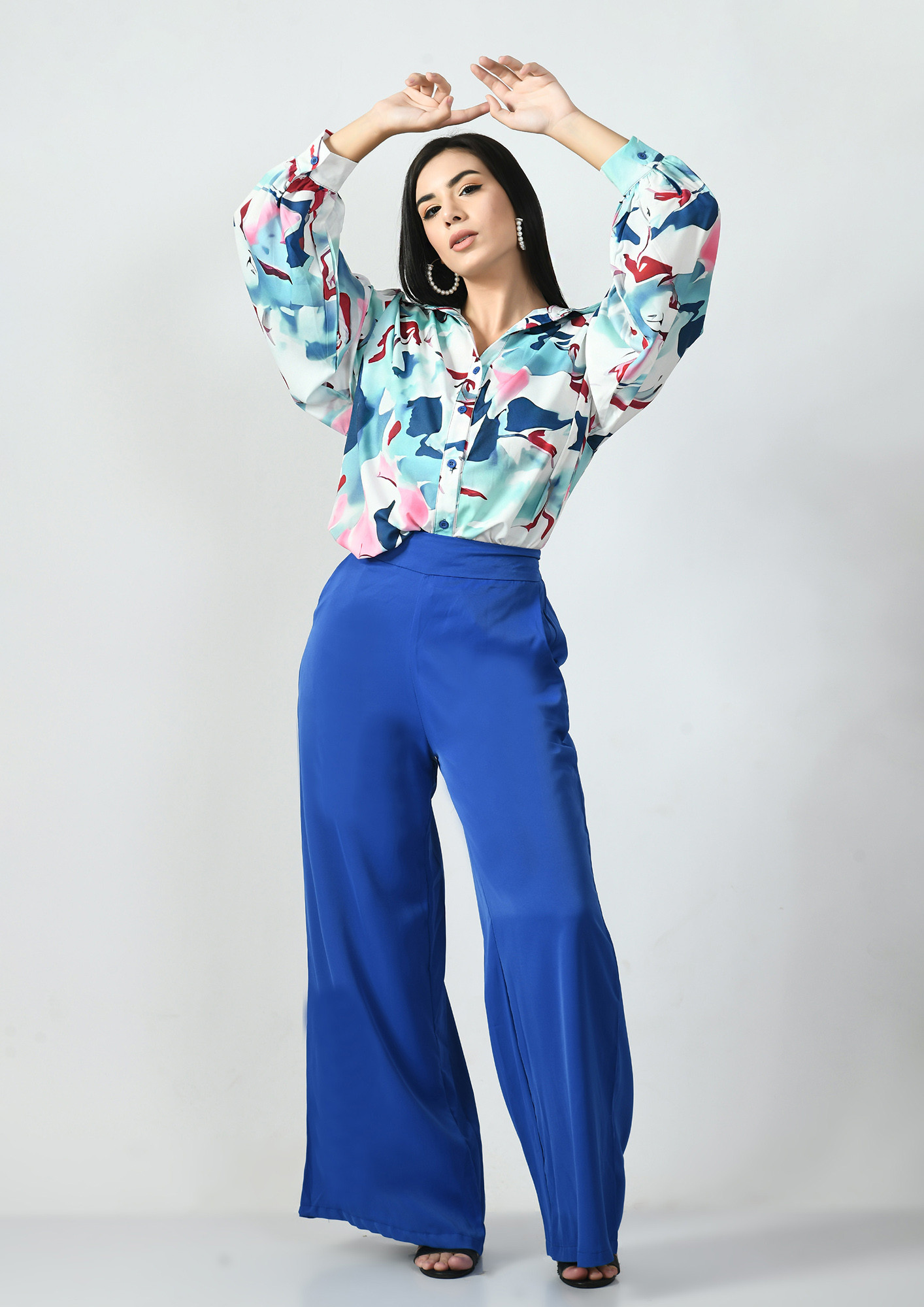 Party wear Bell Bottom Trousers with Shirts 5  StylesGlamourcom
