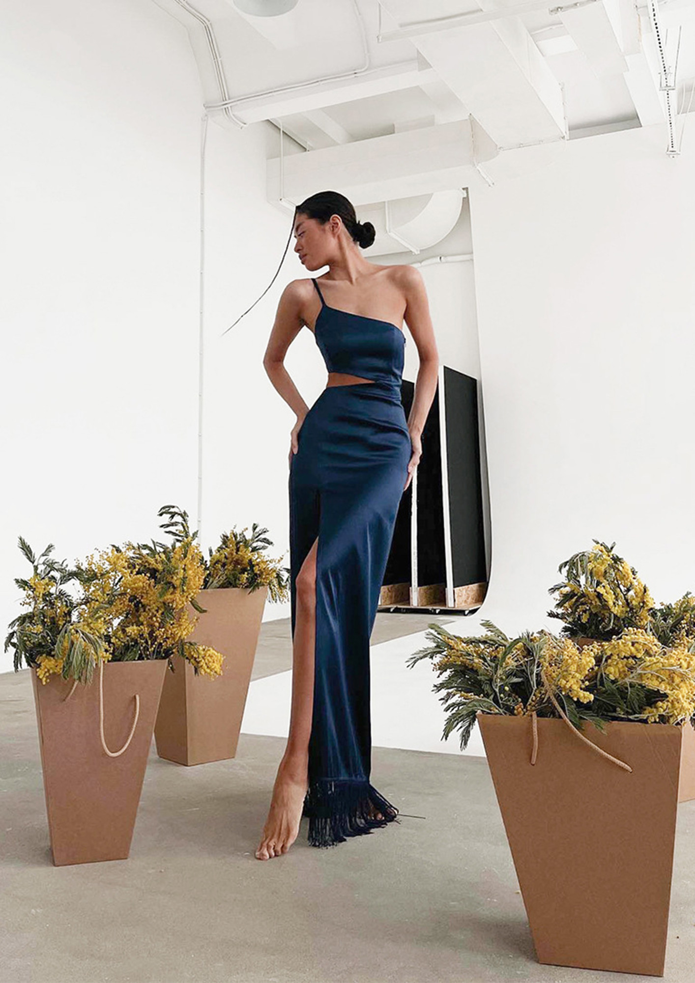 Serene Hill Blue Mermiad Satin Evening Dresses Gowns 2021 Elegant One  Shoulder Overskirt For Women Party La71236 - Evening Dresses - AliExpress
