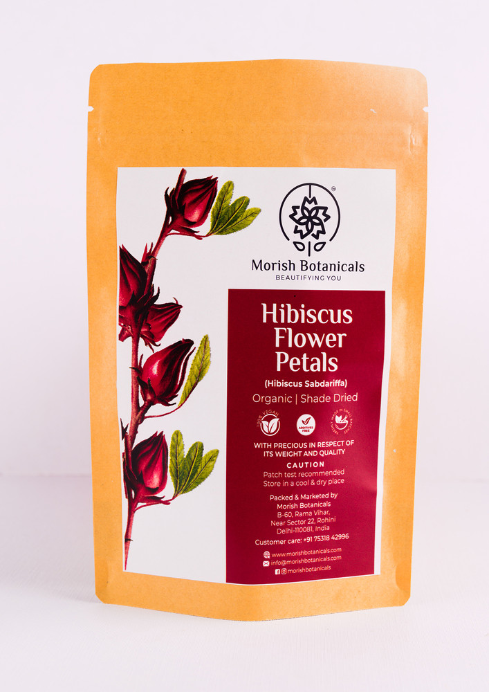 Morish Botanicals, Hibiscus Flower Petals (Sabdariffa/Roselle)-50gm