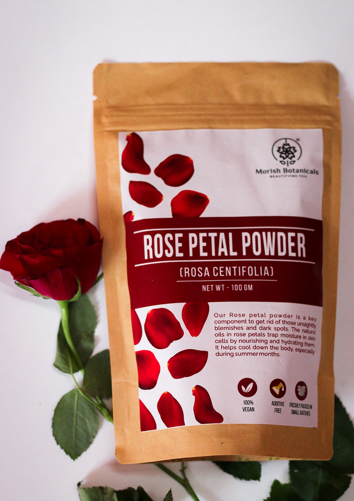 Morish Botanicals, Rose Petals Powder [Shade dried, no additives], 100 gms
