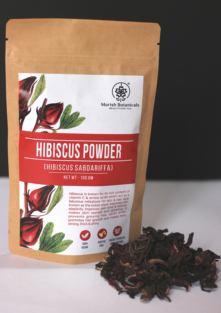 Morish Botanicals, Hibiscus Powder (Roselle/Sabdariffa), 100 gms