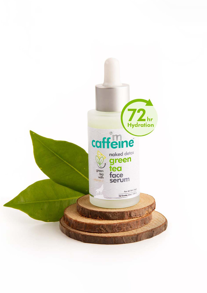 Mcaffeine Vitamin C Green Tea Face Serum For Glowing Skin With Hyaluronic Acid - Reduces Dark Spots