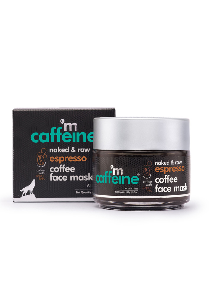 Mcaffeine Espresso Coffee Face Mask With Natural Aha & Bha For Exfoliation & Pore Tightening (100gm)