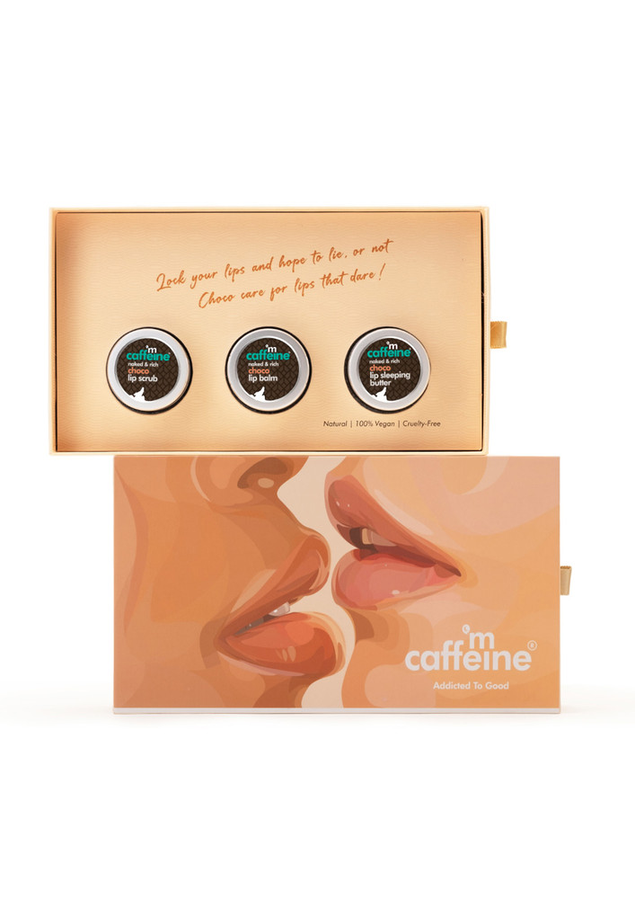 Mcaffeine Choco Kissed Lip Gift Kit - Rich Choco Indulgence