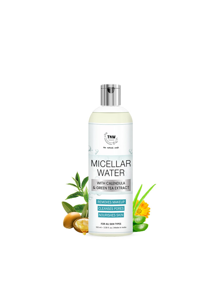 TNW-The Natural Wash Micellar Water with Calendula & Green Tea Extract | For Removing Makeup | Alcohol-Free & Hydrating Formula