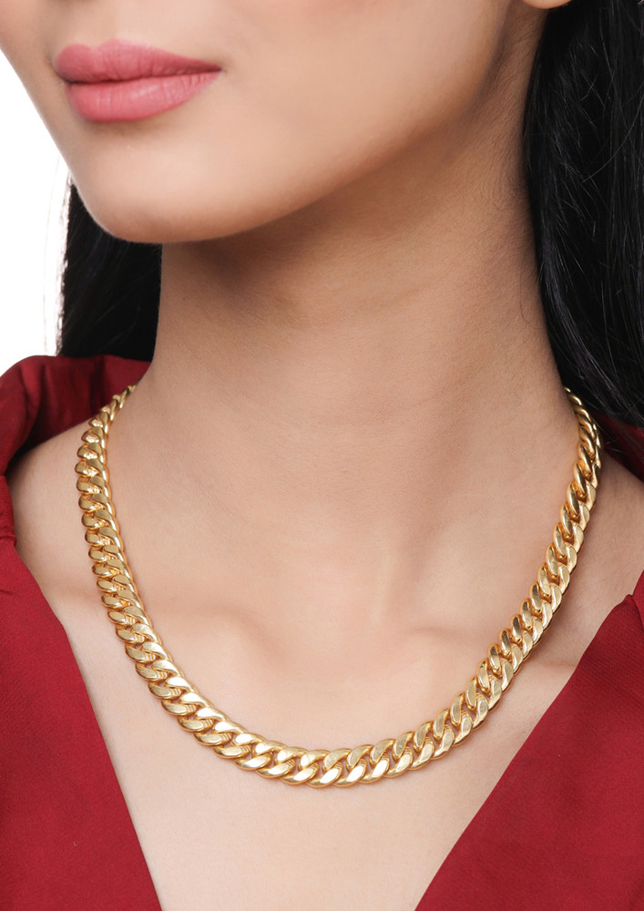 Curb Chain Necklace Golden