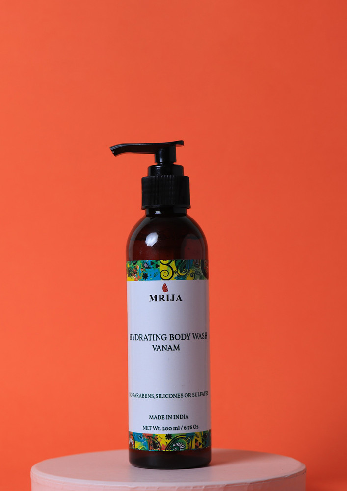 Mrija Vanam Hydrating Body Wash Made With Olive Oil, Mango Butter, And Vetiver (200Ml)