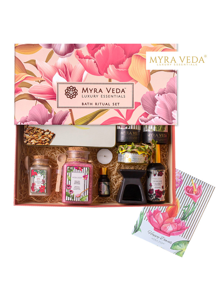 Myra Veda's Limited-Edition EXTRA-LARGE DIWALI 
'LUXURY ESCAPE' Pamper Hamper - Ensemble of 8