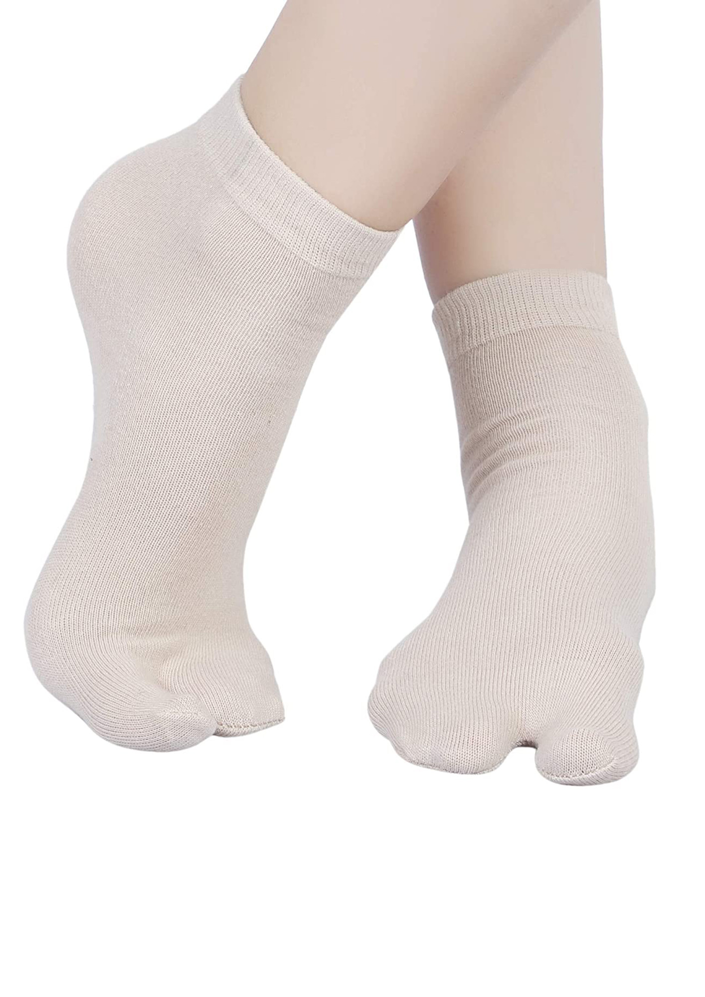 Buy N2S NEXT2SKIN Cotton Thumb Tube Socks for Women Toe Socks for Ladies  (Skin:Black:Black) for Women Online in India