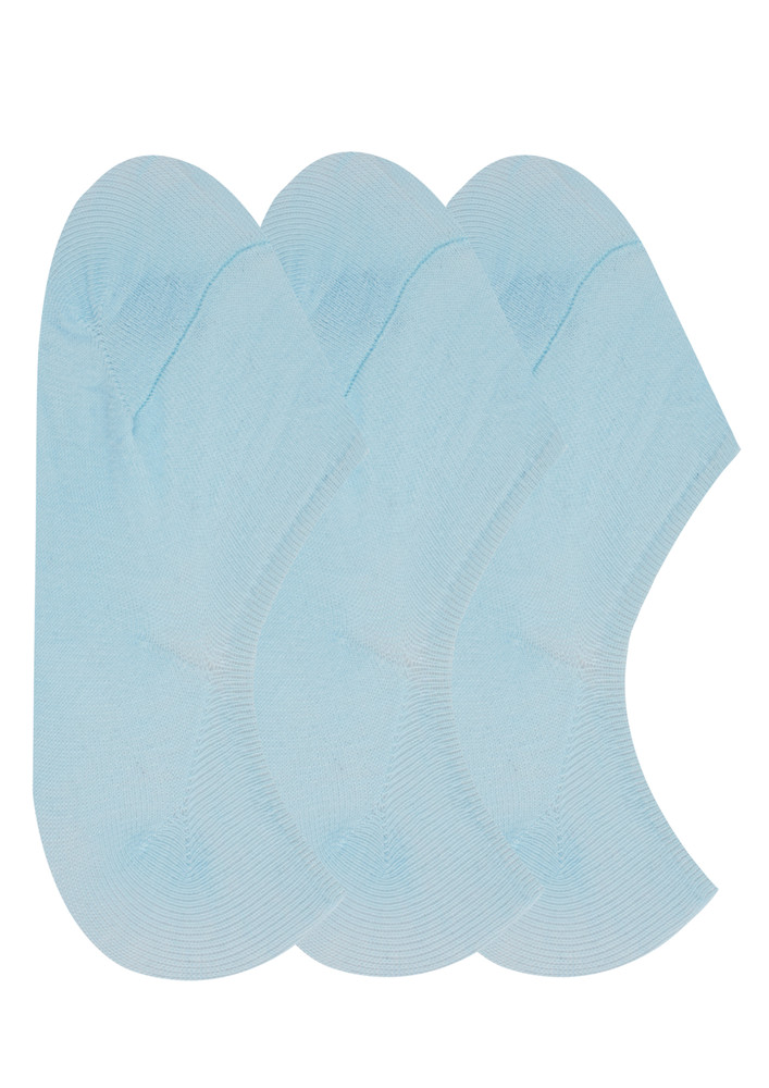 N2s Next2skin - Women's Cotton Hidden Loafer Socks, Ladies Invisible No Show Liners - Pack Of 3(light Blue)