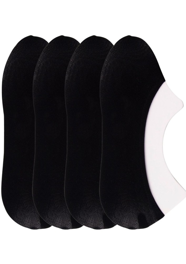 Next2skin Women's No-show Loafer Socks (pack Of 4) (black)