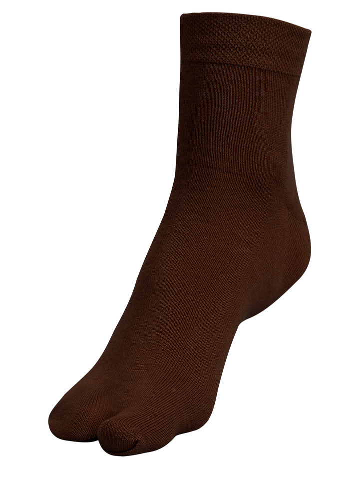 N2s Next2skin Women's Ankle Length Cotton Thumb Socks (pack Of 3)(brown)