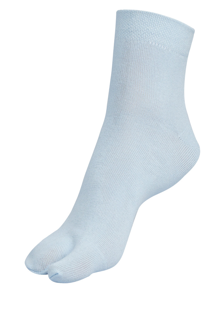 N2s Next2skin Women's Ankle Length Cotton Thumb Socks (pack Of 3)(lightblue)