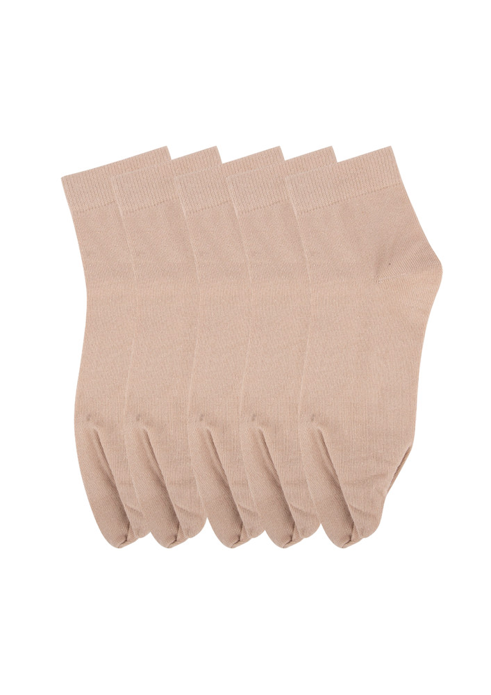 N2s Next2skin Women's Ankle Length Cotton Thumb Socks (pack Of 5) (skin)
