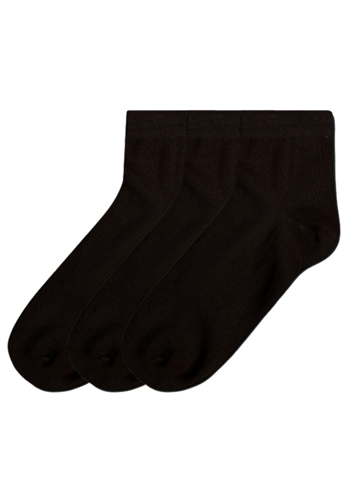 N2s Next2skin Women's Cotton Ankle Length Socks - Pack Of 3 Pairs (n2s915_pz, Black, Free (22-24 Cm))