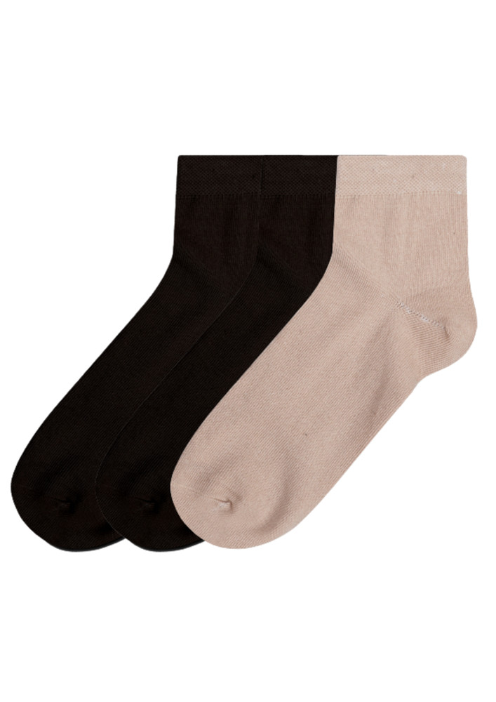 N2s Next2skin Women's Ankle Length Socks - Pack Of 3 Pairs (skin:black:black)