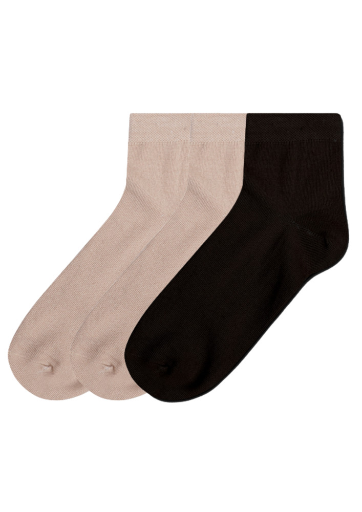 N2s Next2skin Women's Ankle Length Socks - Pack Of 3 Pairs (black:skin:skin)
