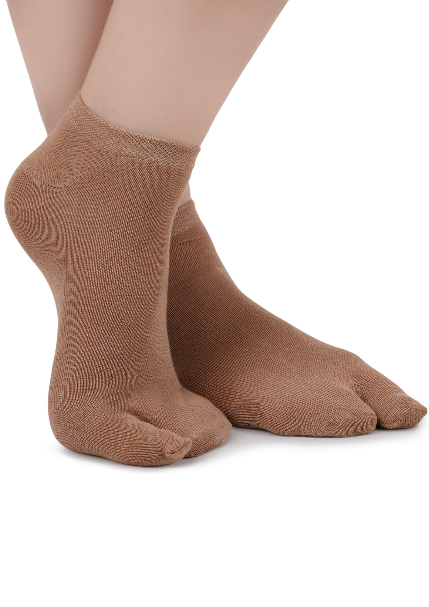 NEXT2SKIN Women Low Ankle Length Cotton Thumb Socks (Pack of 3) (DarkSkin:DarkSkin:DarkSkin)