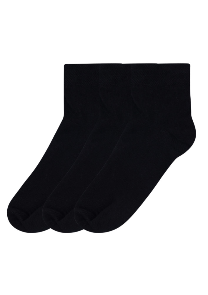 N2s Next2skin Women's Ankle Length Terry Socks - Pack Of 3 Pairs (black)