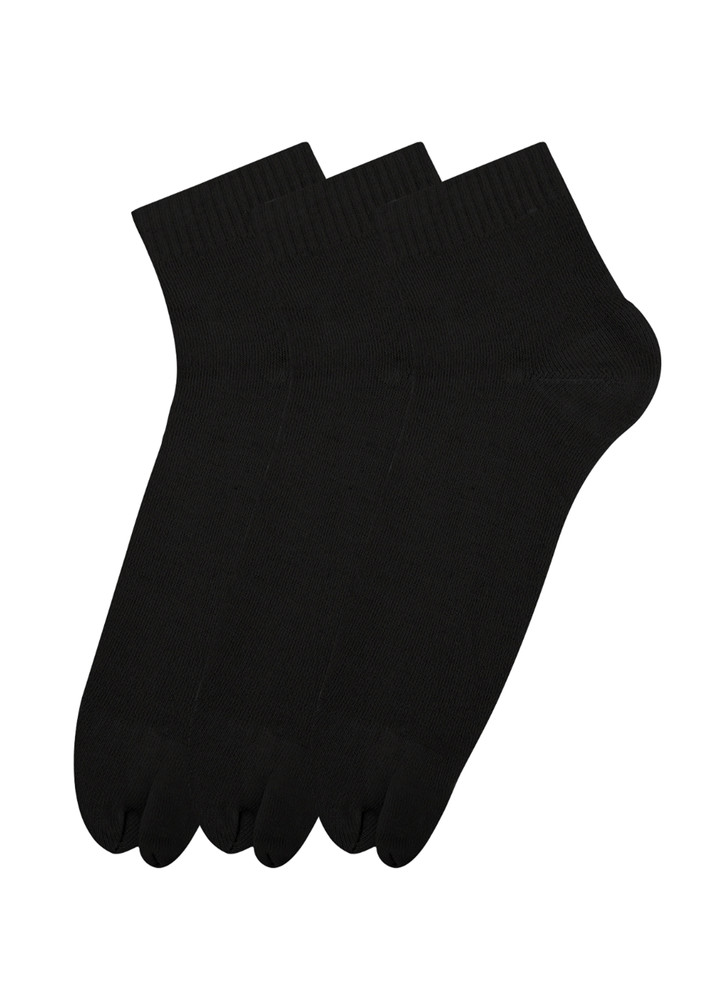 N2s Next2skin Women's Terry Thumb Socks - Pack Of 3 Pairs (black)