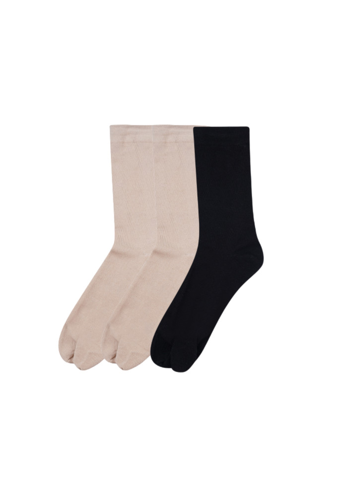 N2s Next2skin Women Regular Length Thumb Socks (black:skin:skin)