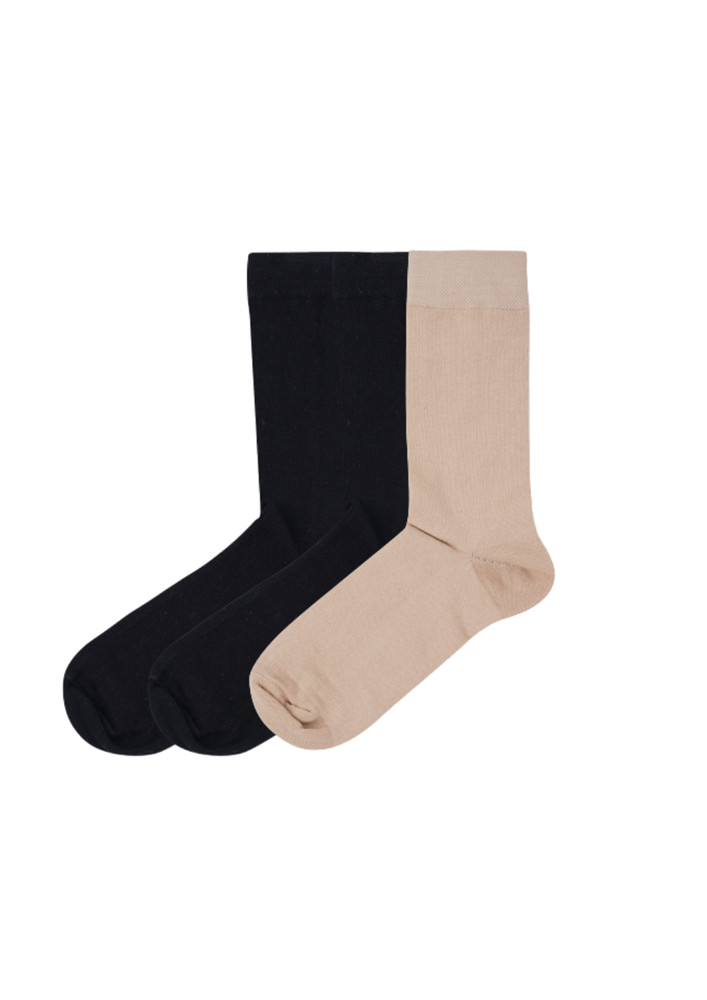 N2s Next2skin Women Regular Length Cotton Socks (skin:black:black)