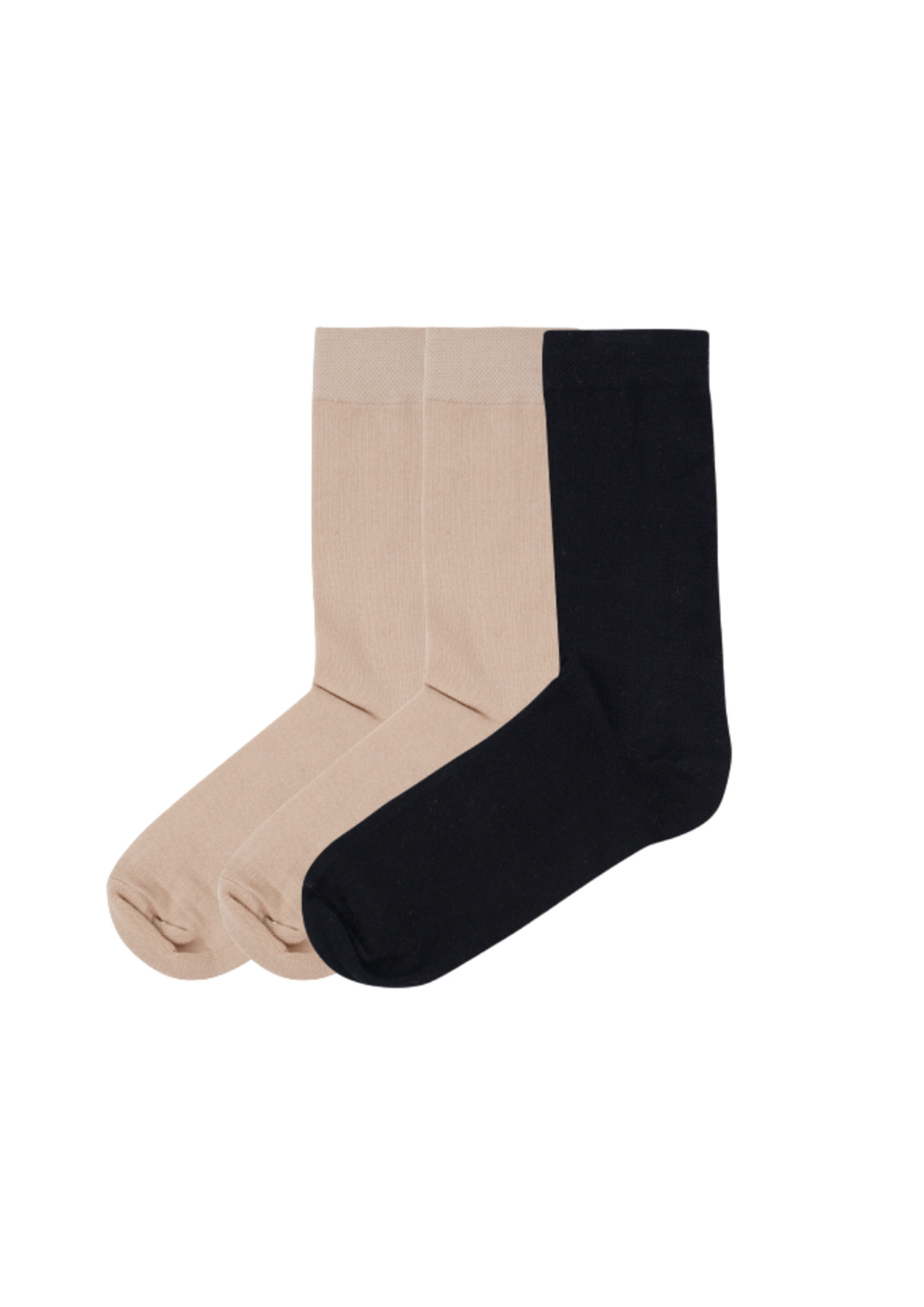 N2S NEXT2SKIN Women Regular Length Cotton Socks (Black:Skin:Skin)