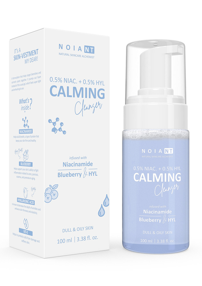 Noiant Niacinamide + Hyl Calming Cleanser infused with Niacinamide blueberry & HYL