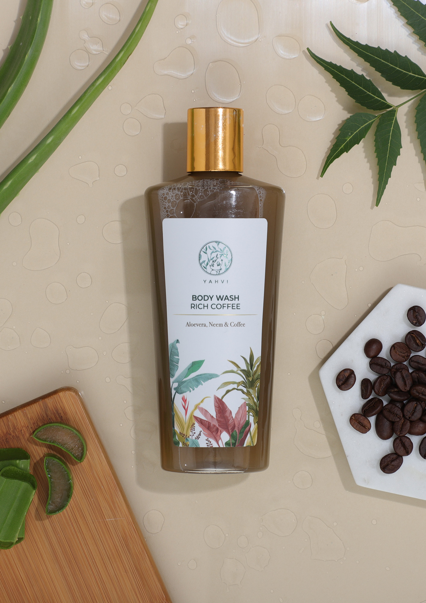Yahvi Body Wash Rich Coffee | Refreshing Shower Gel for Men & Women | Hydrating & Moisturizing Facewash, Hair & Body Wash Shower Gel | For Softer & Smoother Skin | Turkish Coffee-250 Ml