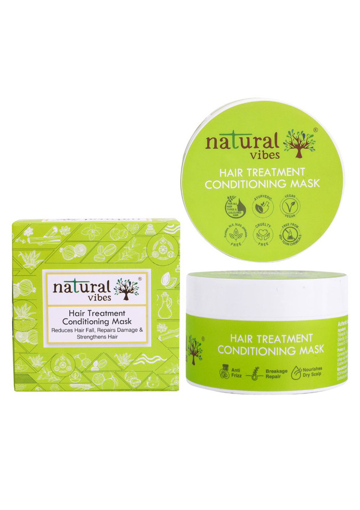 Natural Vibes Hair Treatment Conditioning Mask 100 g with Onion & Coconut - Reduces Hair Fall, Repairs Damage & Strengthens Hair.