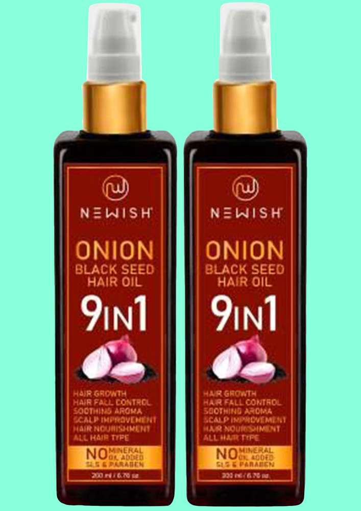 Newish Hair Oil For Hair Growth, Anti Hair Fall & Dandruff, Hair Care With Onion Oil 400ml