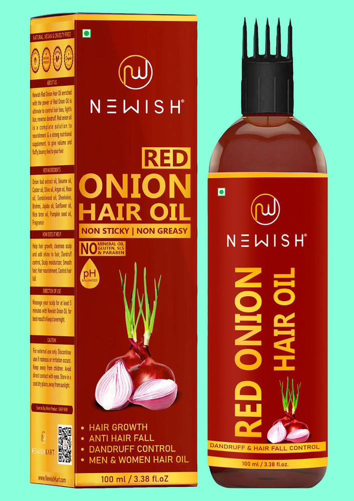 Newish Onion Hair Oil For Hair Growth & Hair Fall Control (100ml)