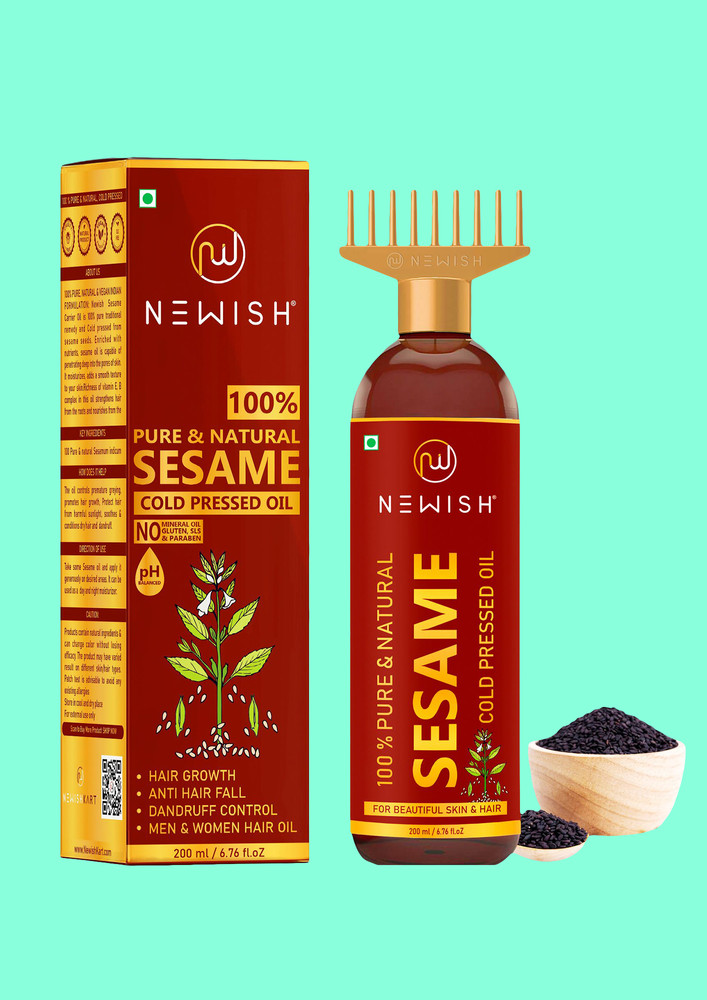 Newish Cold Pressed Sesame Oil For Hair, Skin And Massage (til Ka Tel / Til Oil) 200ml