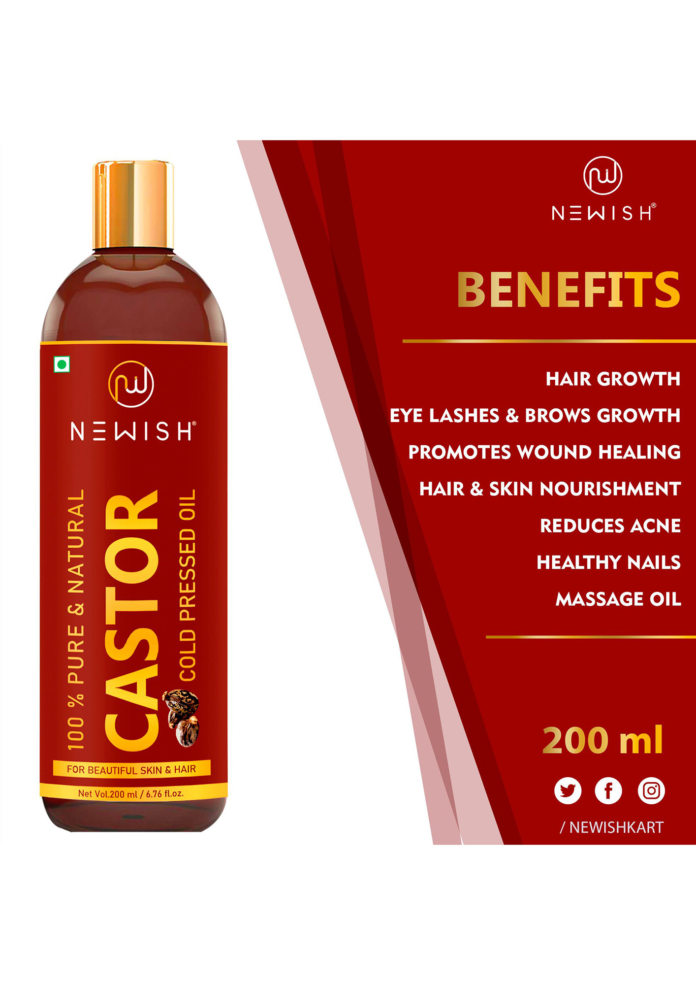 Amazing Benefits Of Castor Oil: An Ultimate Solution To Perfect Hair, Skin  & Nails! – The Natural Wash