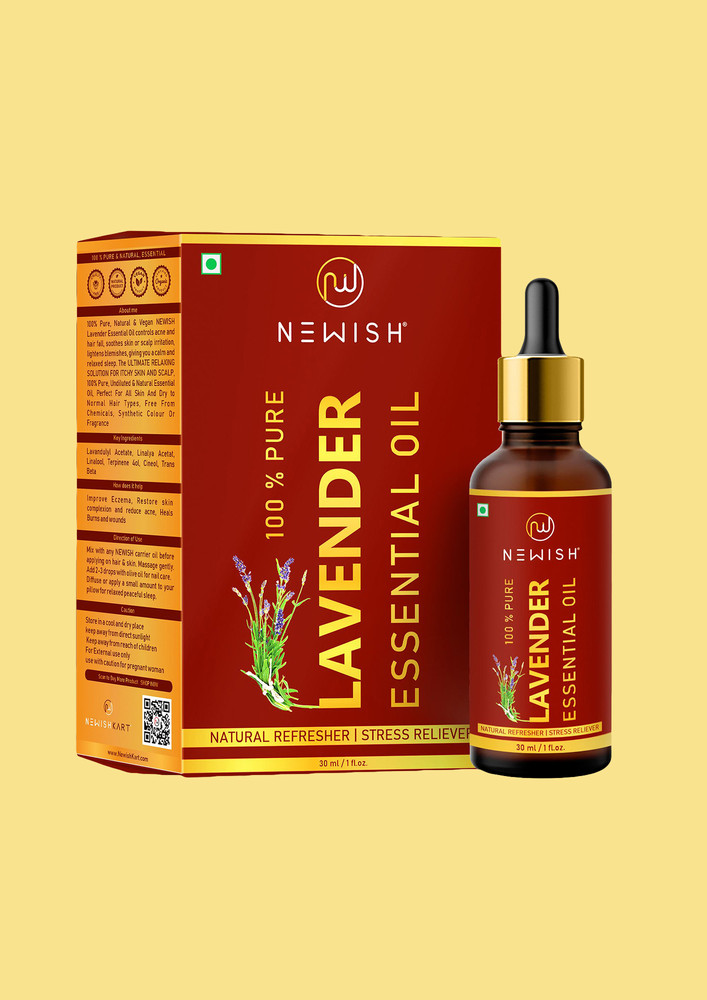 Newish Lavender Essential Oil For Hair, Skin & Diffuser 30ml