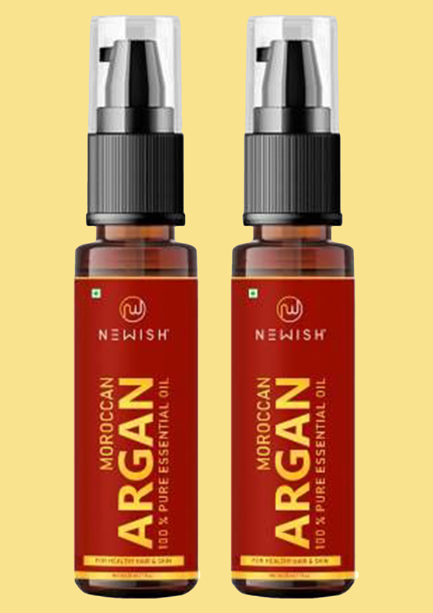 Newish Moroccan Argan Oil for Hair and Face 30ml (Pack of 2)