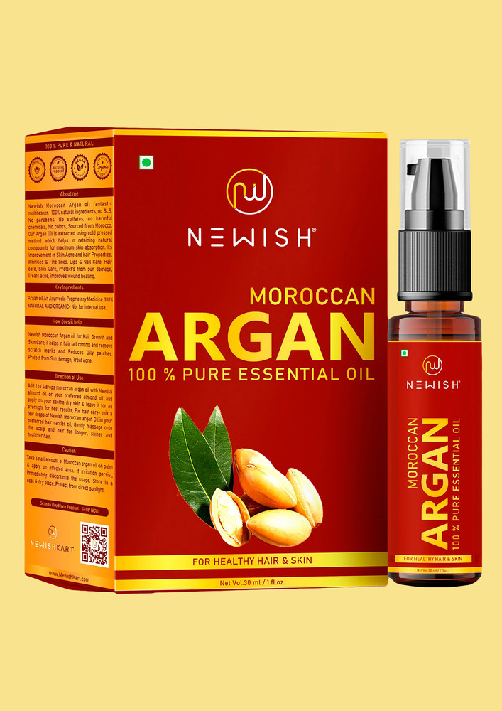 Newish 100% Pure & Natural Moroccan Argan Oil 30ml, For Dry And Coarse Hair & Skin Care