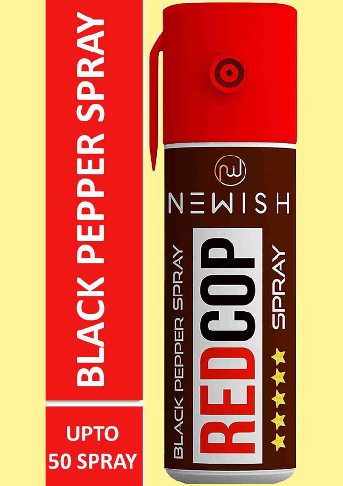 Newish- Black Pepper Spray Self Defence For Women 50 Shots | Range Upto -15 Feet | 55ml | Pepper Spray Gun Pepper Stream Spray