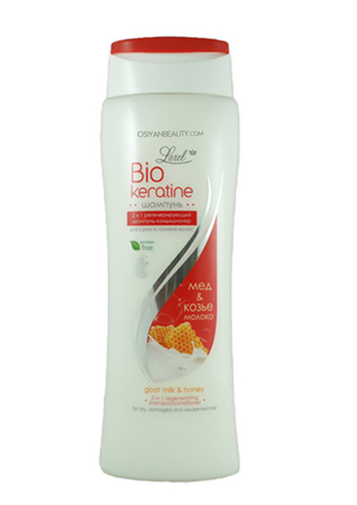 BIO KERATINE shampoo + conditioner 2in1 with goat milk and honey  Regenerating for dry, damaged and weakened hair(made in Europe)